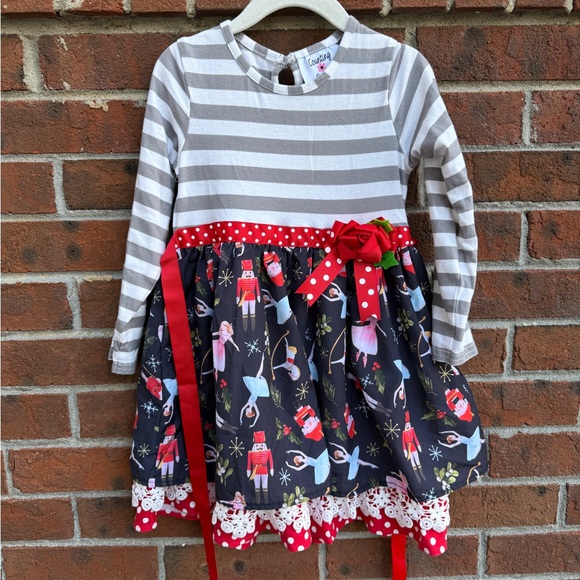 Counting Daisies Other - Counting Daisies Nutcracker Ballerina Ruffled Long Sleeve Holiday Dress Size 4